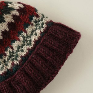 Astrid Fair Isle Knitted Bobble Hat from BIBICO