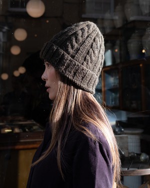 Iris Wool Cable Knit Beanie from BIBICO