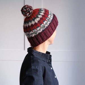 Astrid Fair Isle Knitted Bobble Hat from BIBICO