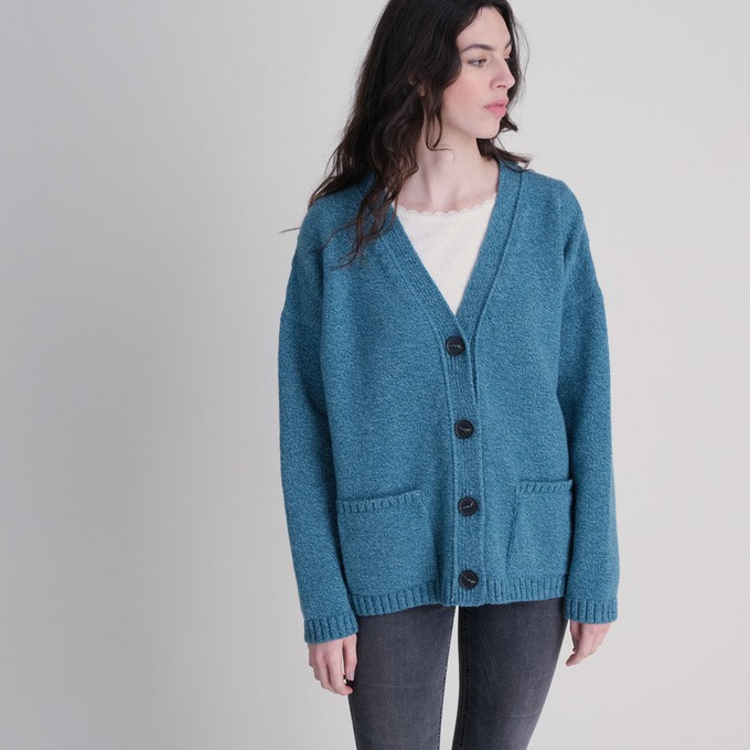 Kora Oversized Wool Cardigan from BIBICO