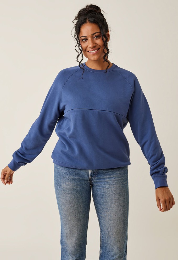 Sweatshirt mit Stillfunktion - Indigo Blue from Boob Design