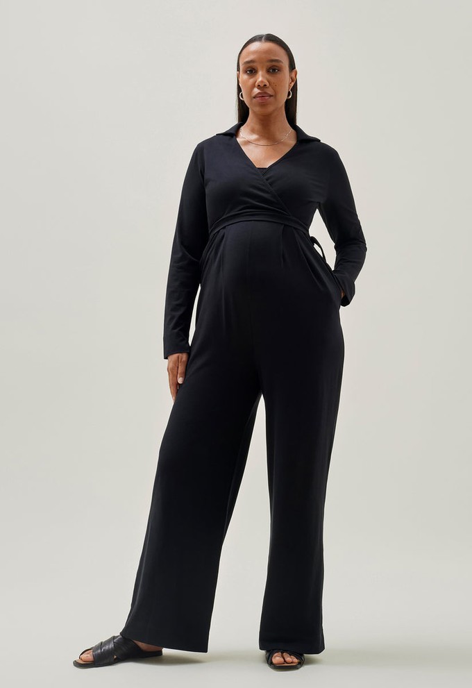 Umstands-Jumpsuit mit Kragen - Schwarz from Boob Design