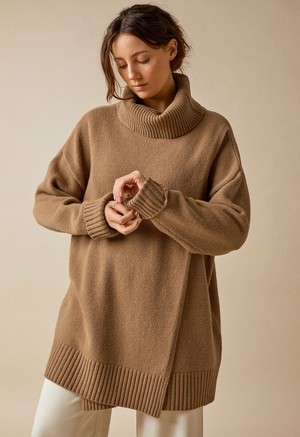 Oversized Umstands- und Stillpullover - Camel from Boob Design