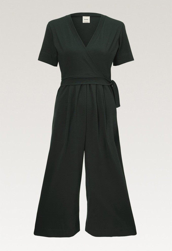 Umstandsjumpsuit mit Stillfunktion - Deep Green from Boob Design