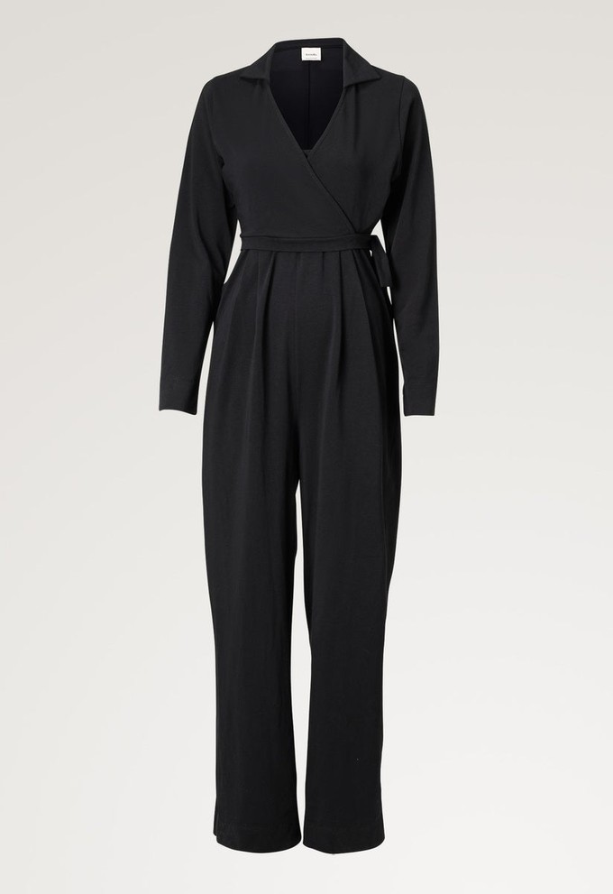 Umstands-Jumpsuit mit Kragen - Schwarz from Boob Design