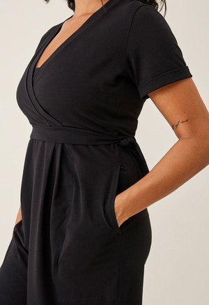 Kurzer Umstandsjumpsuit - Schwarz from Boob Design