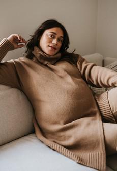 Oversized Umstands- und Stillpullover - Camel via Boob Design