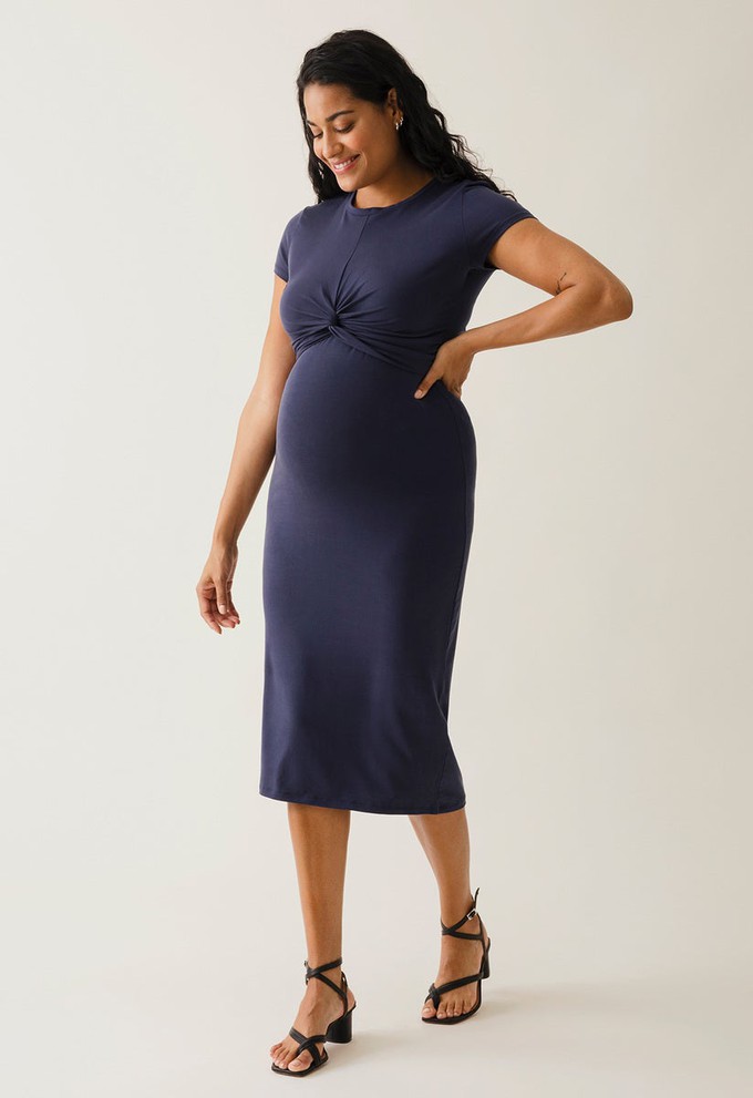 Umstands-Partykleid mit Stillöffnung - Navy from Boob Design