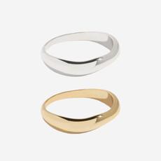 THE DOUBLE TROUBLE RING SET via Bound Studios