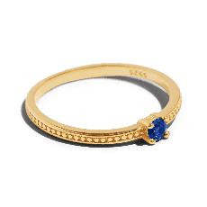 THE EMMA RING BLUE - 18k gold plated via Bound Studios