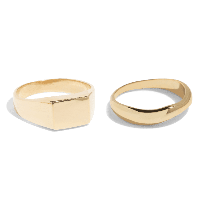 THE ESSENTIAL RING SET - 18k gold plated from Bound Studios