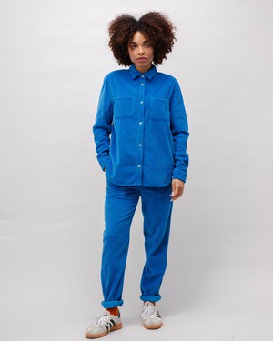 Kord Oversize Bluse Blau from Brava Fabrics