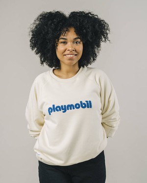 Playmobil Logo Baumwoll-Sweatshirt Ecru from Brava Fabrics