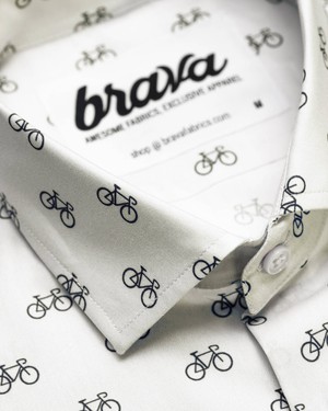 Gemustertes Hemd Fixed Gear Rider from Brava Fabrics