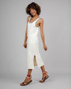 Langes Jersey Kleid White via Brava Fabrics
