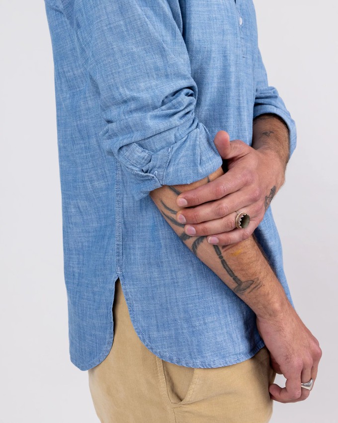 Denim Henley Shirt Indigo from Brava Fabrics