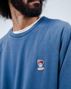 Where is Wally Patch Sweatshirt Blau via Brava Fabrics