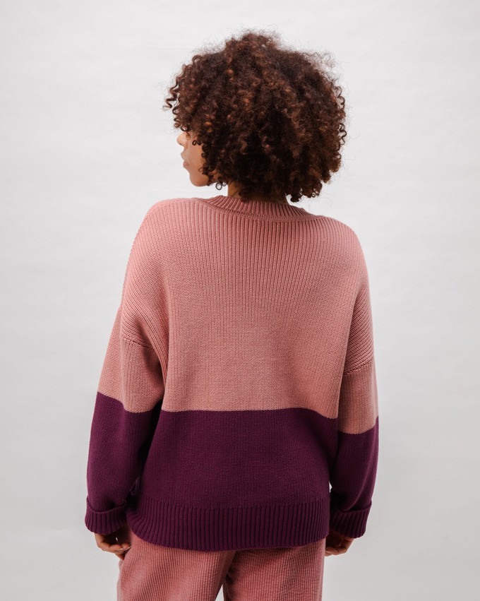 Zweifarbiger Baumwollpullover Rose from Brava Fabrics