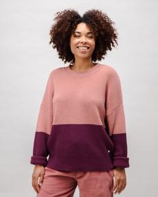 Zweifarbiger Baumwollpullover Rose via Brava Fabrics