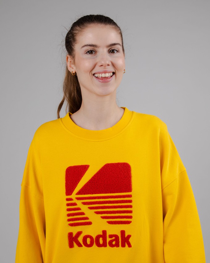 Kodak Logo Rounded Sweatshirt Gelb from Brava Fabrics