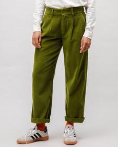 Cordhose mit Falten Grün via Brava Fabrics