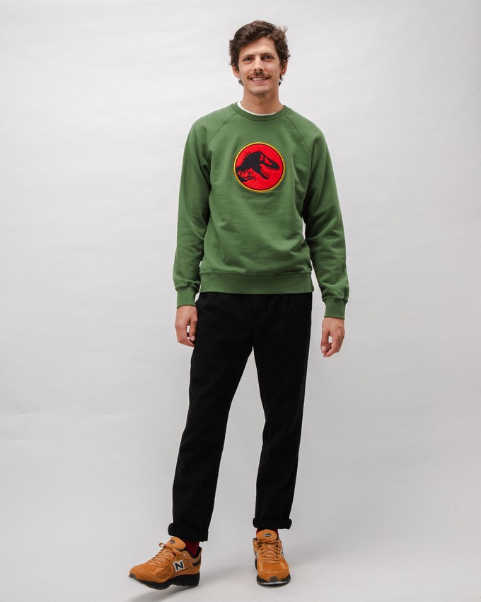 Jurassic Park Logo Baumwoll-Sweatshirt Grün from Brava Fabrics