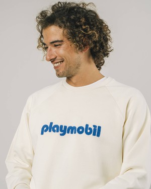 Playmobil Logo Baumwoll-Sweatshirt Ecru from Brava Fabrics