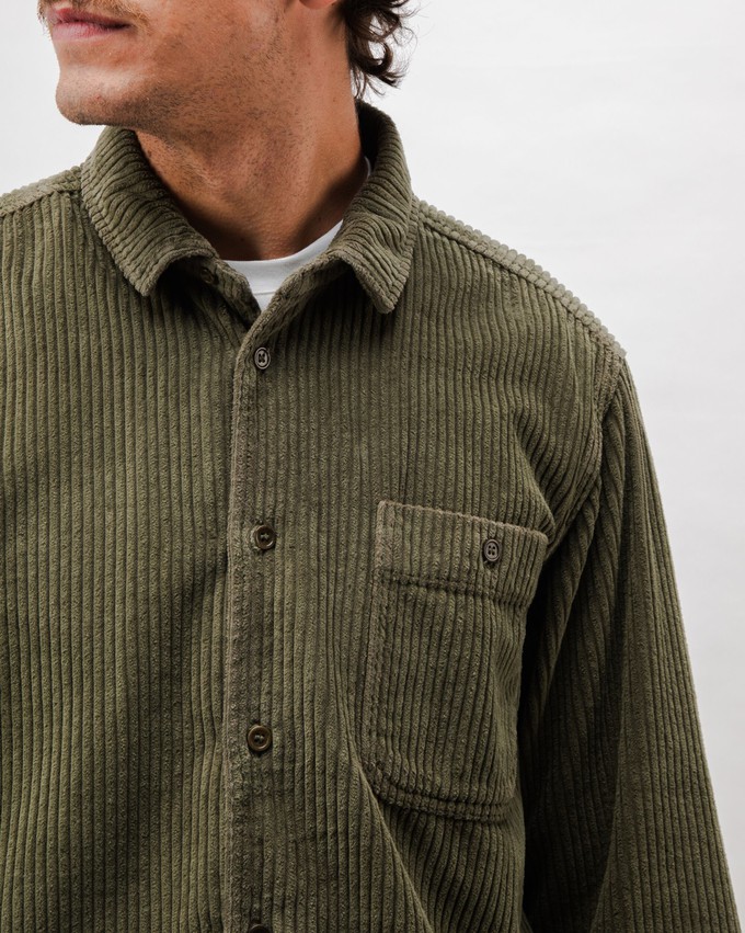 Corduroy Overshirt Stein Grün from Brava Fabrics