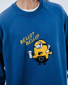 Minions Bello Bello Sweatshirt Blau via Brava Fabrics