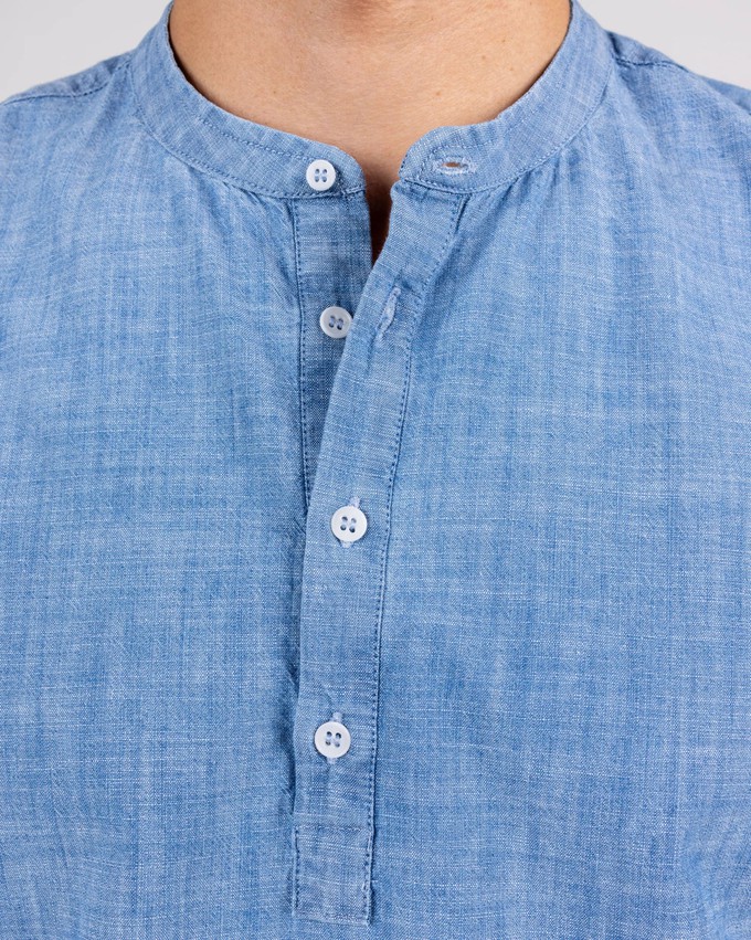 Denim Henley Shirt Indigo from Brava Fabrics