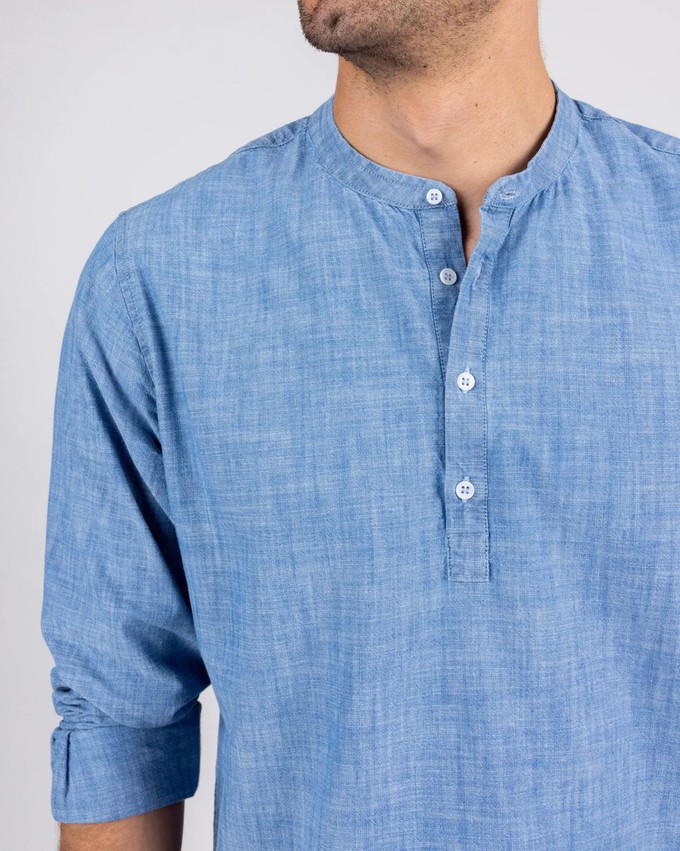 Denim Henley Shirt Indigo from Brava Fabrics