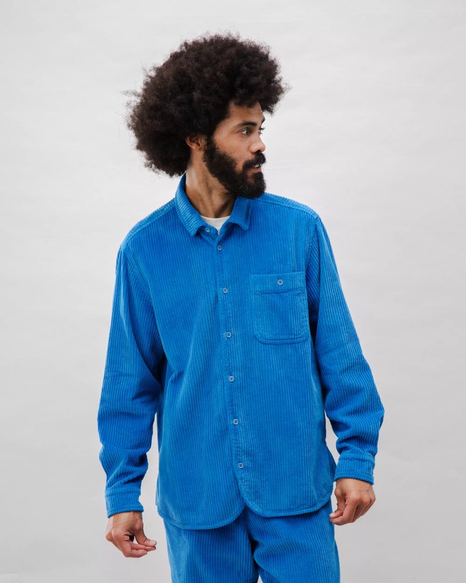 Corduroy Overshirt Blau from Brava Fabrics