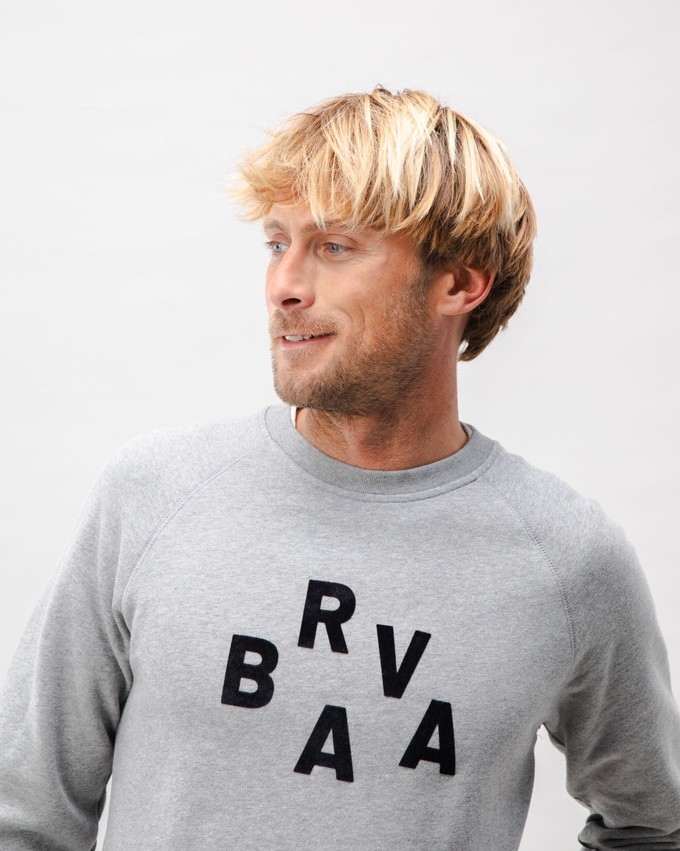 BRV Cotton Sweatshirt Grey Melange from Brava Fabrics