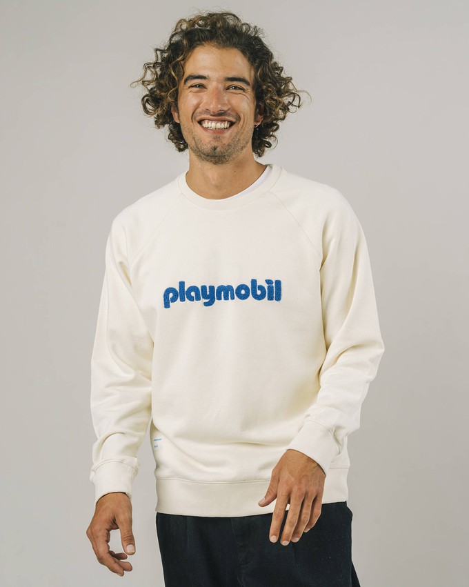 Playmobil Logo Baumwoll-Sweatshirt Ecru from Brava Fabrics