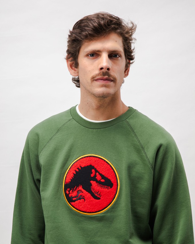 Jurassic Park Logo Baumwoll-Sweatshirt Grün from Brava Fabrics