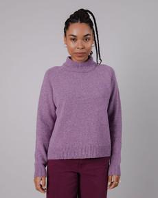 Perkins Pullover aus Wolle Grape via Brava Fabrics