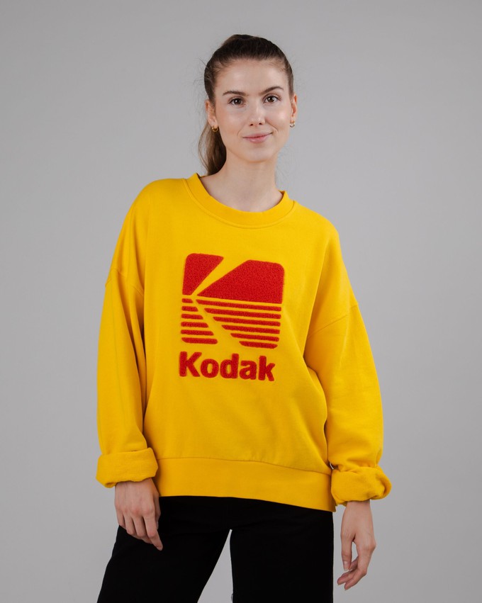 Kodak Logo Rounded Sweatshirt Gelb from Brava Fabrics