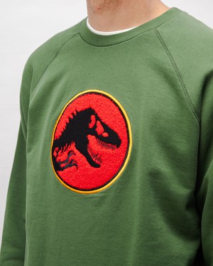 Jurassic Park Logo Baumwoll-Sweatshirt Grün from Brava Fabrics