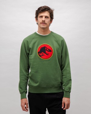 Jurassic Park Logo Baumwoll-Sweatshirt Grün from Brava Fabrics