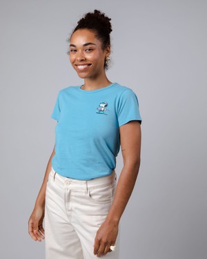 Peanuts Beach Slim Fit T-Shirt Blau from Brava Fabrics