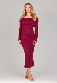 Bonnie Dress Bordeaux via C by Stories