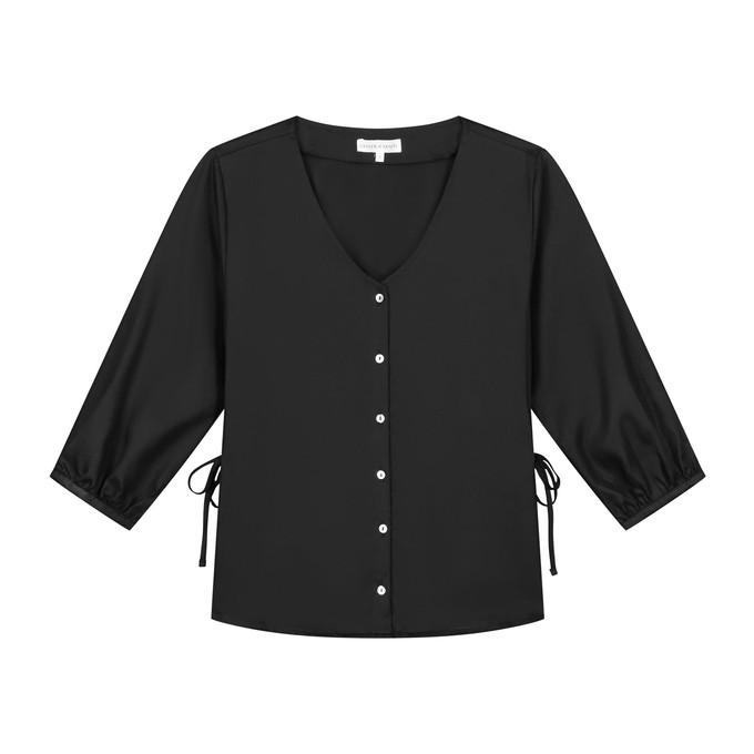 Dressy Black Tencel Top from Charlie Mary