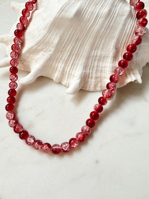 Red Sparkle Bubble Beads Necklace from Chillax