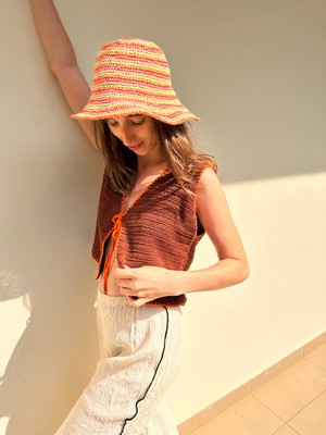 Sunny Days Striped Raffia Hat from Chillax