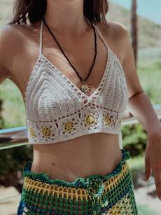 Sun and Chill Daisy Crochet Top via Chillax