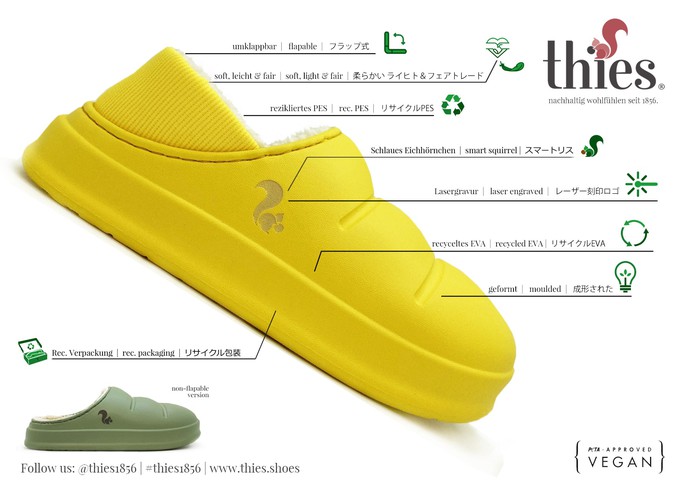 thies 1856 ® Fluffy Puffy Clog lemon from COILEX