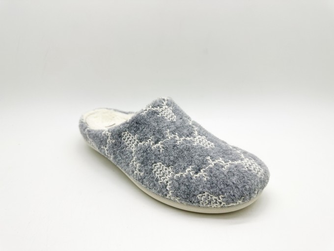 thies 1856 ® Recycled Reindeer PET Slipper vegan grey (W/X) from COILEX