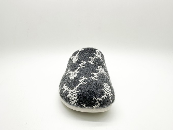 thies 1856 ® Recycled Reindeer PET Slipper vegan carbon dark grey (W/X) from COILEX