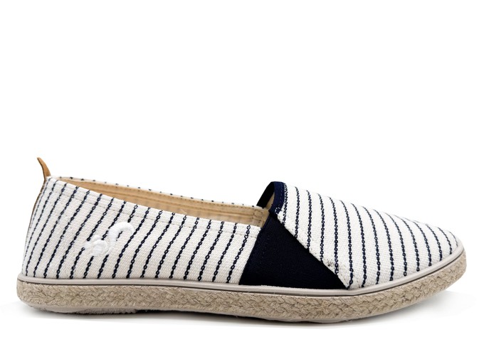 thies ® Mallorca Organic Cotton Espadrille vegan navy stripe (W) from COILEX