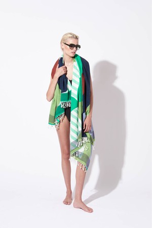 MOSS CARTE POSTALE BEACH TOWEL from Cool and Conscious